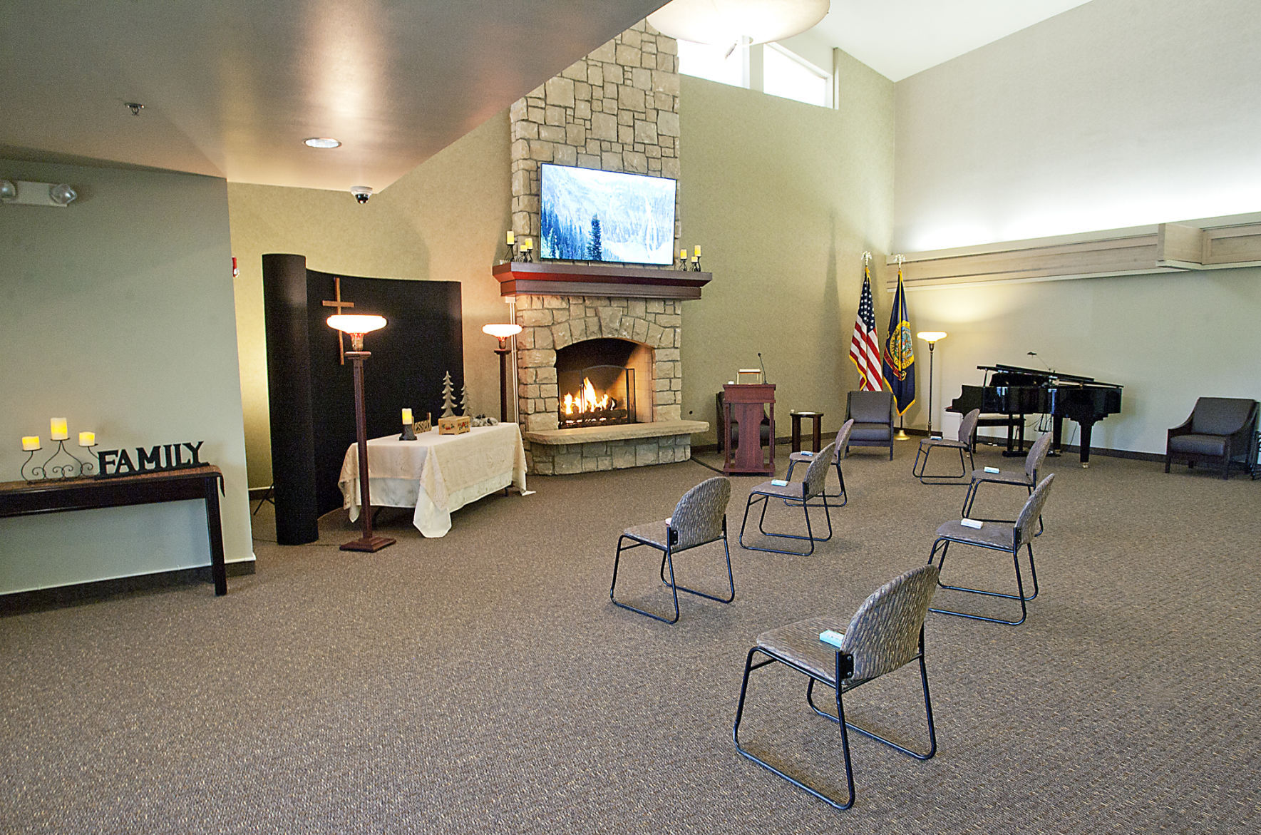 Cloverdale Funeral home chapel
